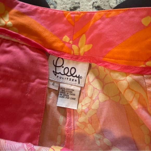 Lilly Pulitzer Pink Giraffic Park Pants – Size 4 - Picture 5 of 7